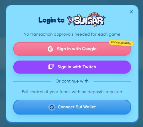 Sign up on Suigar Casino — instant access